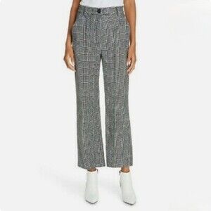 LA VIE Rebecca Taylor Glen houndstooth plaid high rise pants size 29
